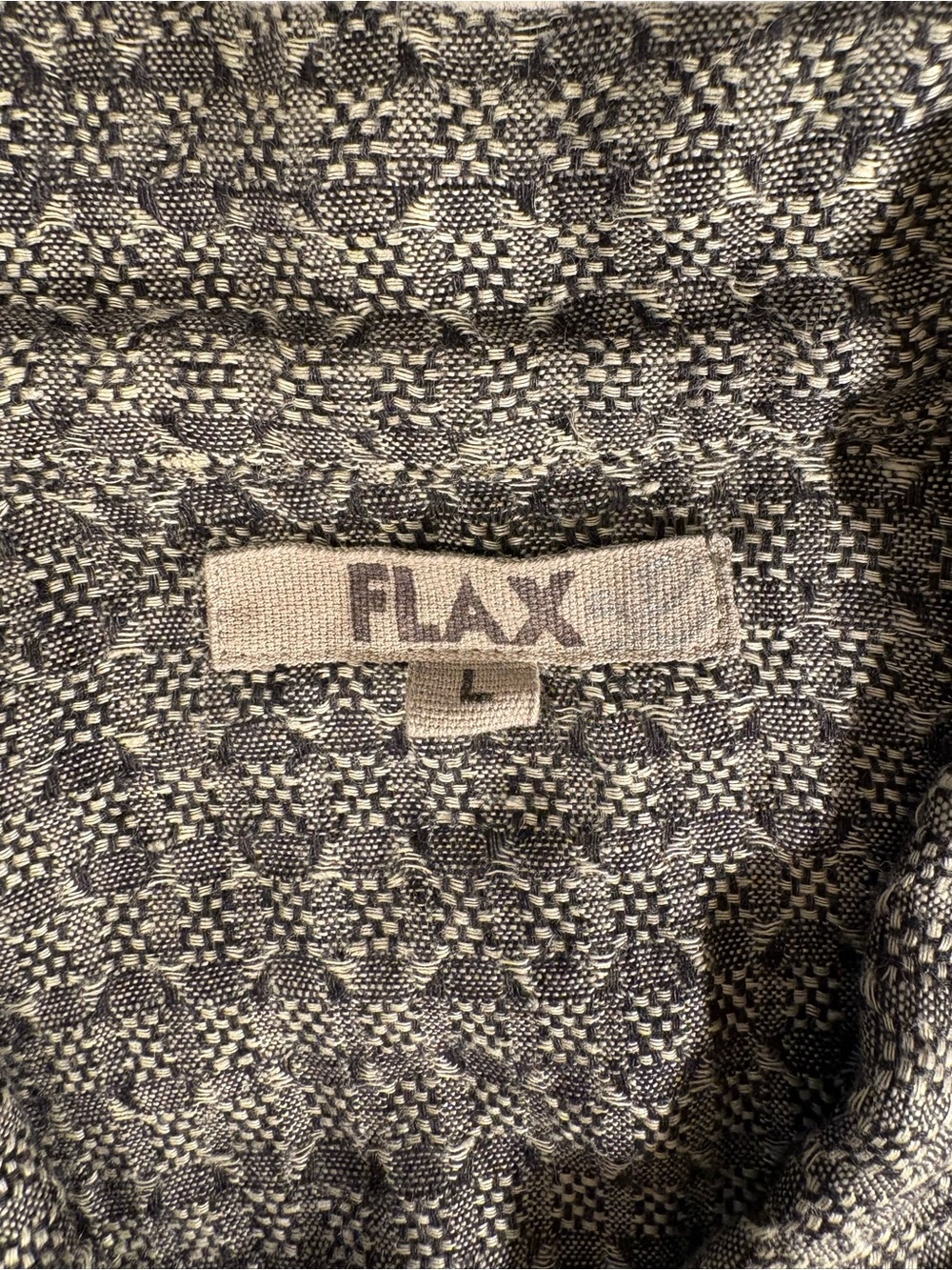 Flax Gray Textured Button-Front Relaxed Jacket - Picture 6 of 9